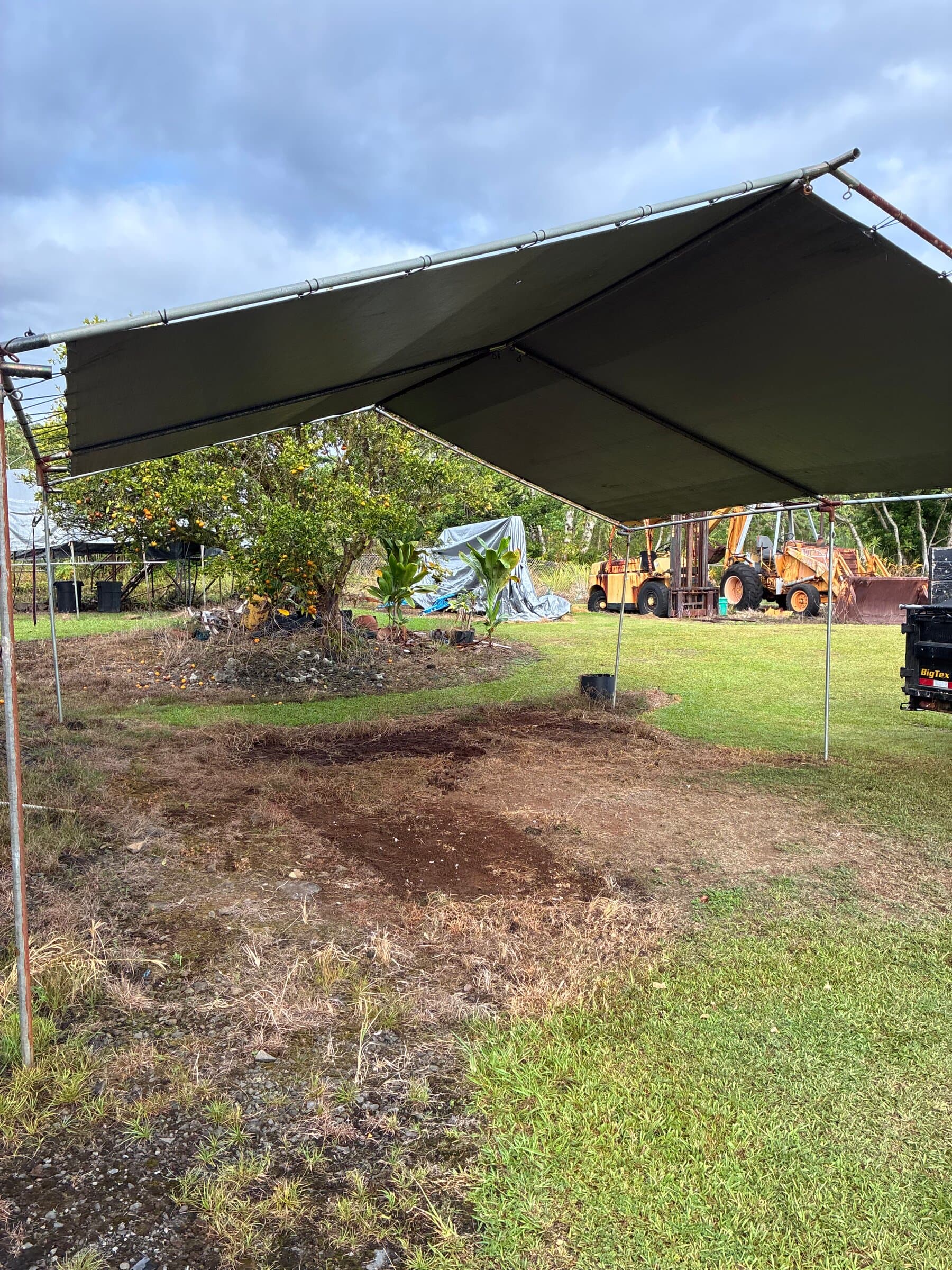 Same yard cleared of debris by Hawaii Island Waste, ready for landscape