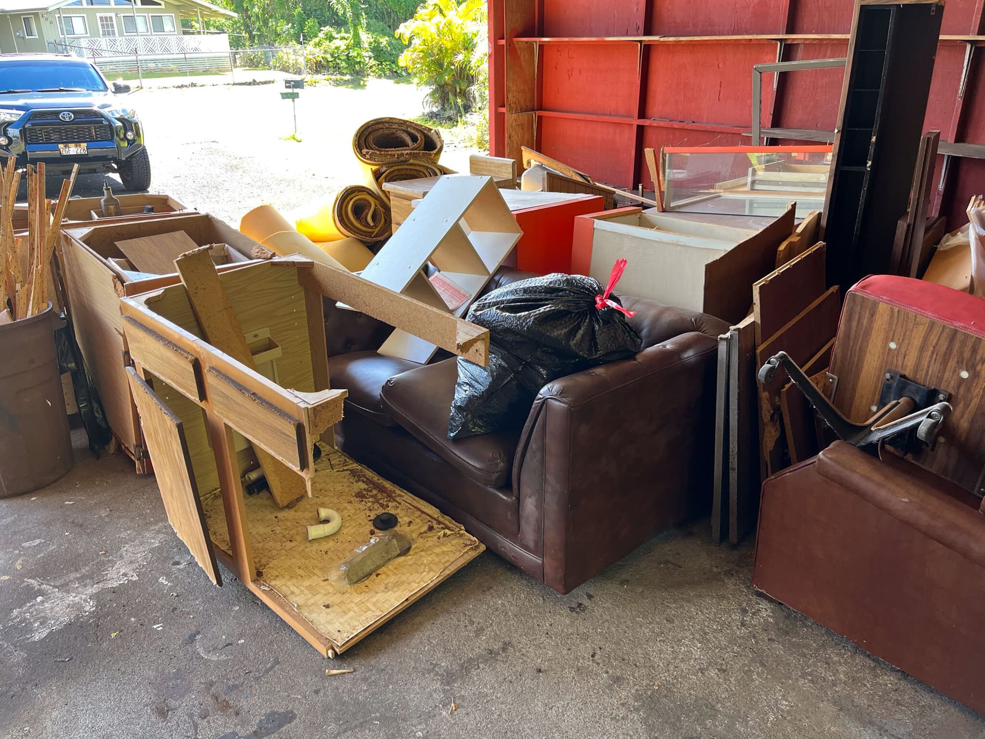 Hawaii Island Waste cleanout in progress