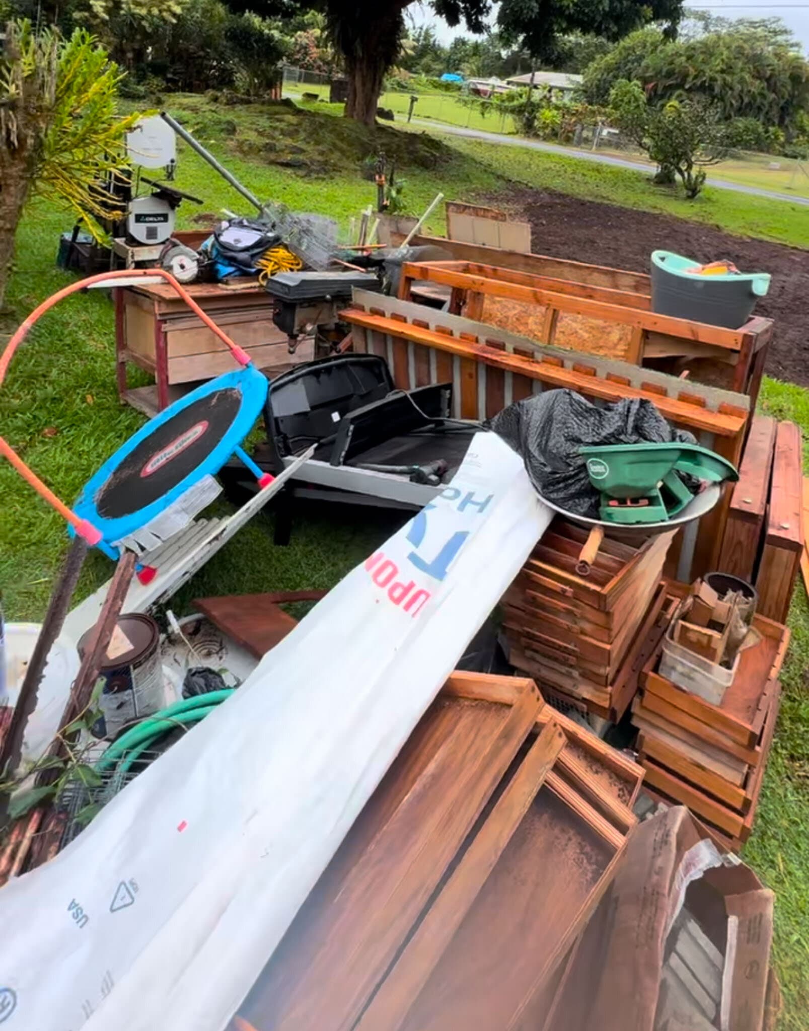 Hawaii Island Waste cleanout in progress