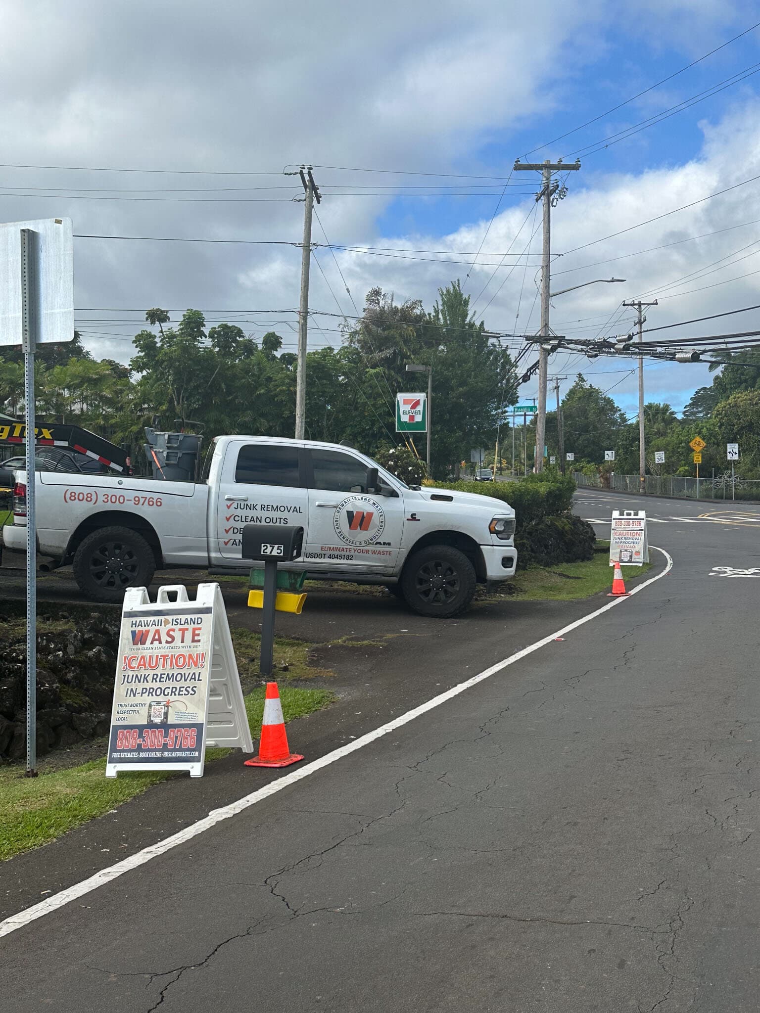 Hawaii Island Waste cleanout in progress