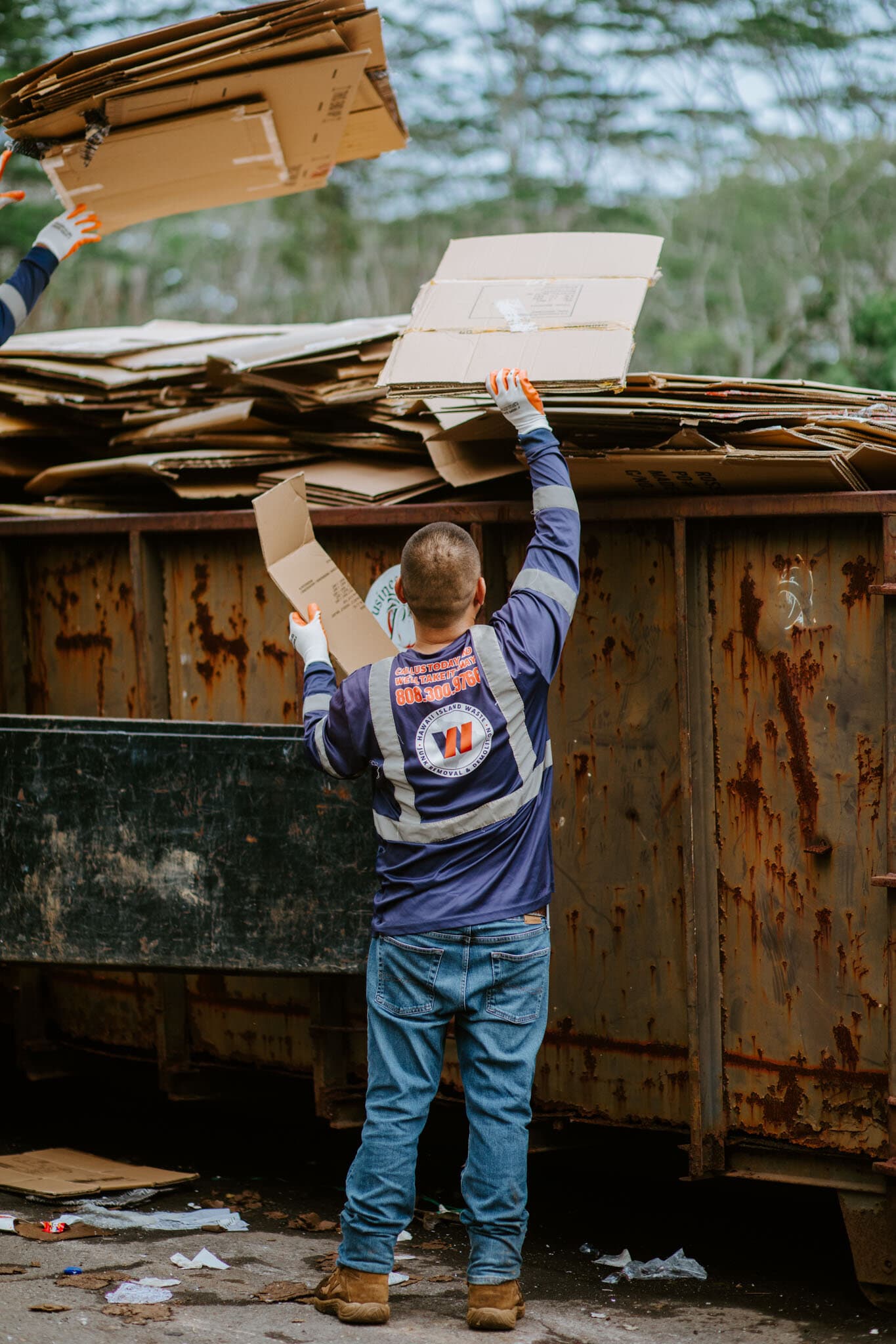 Hawaii Island Waste cleanout in progress