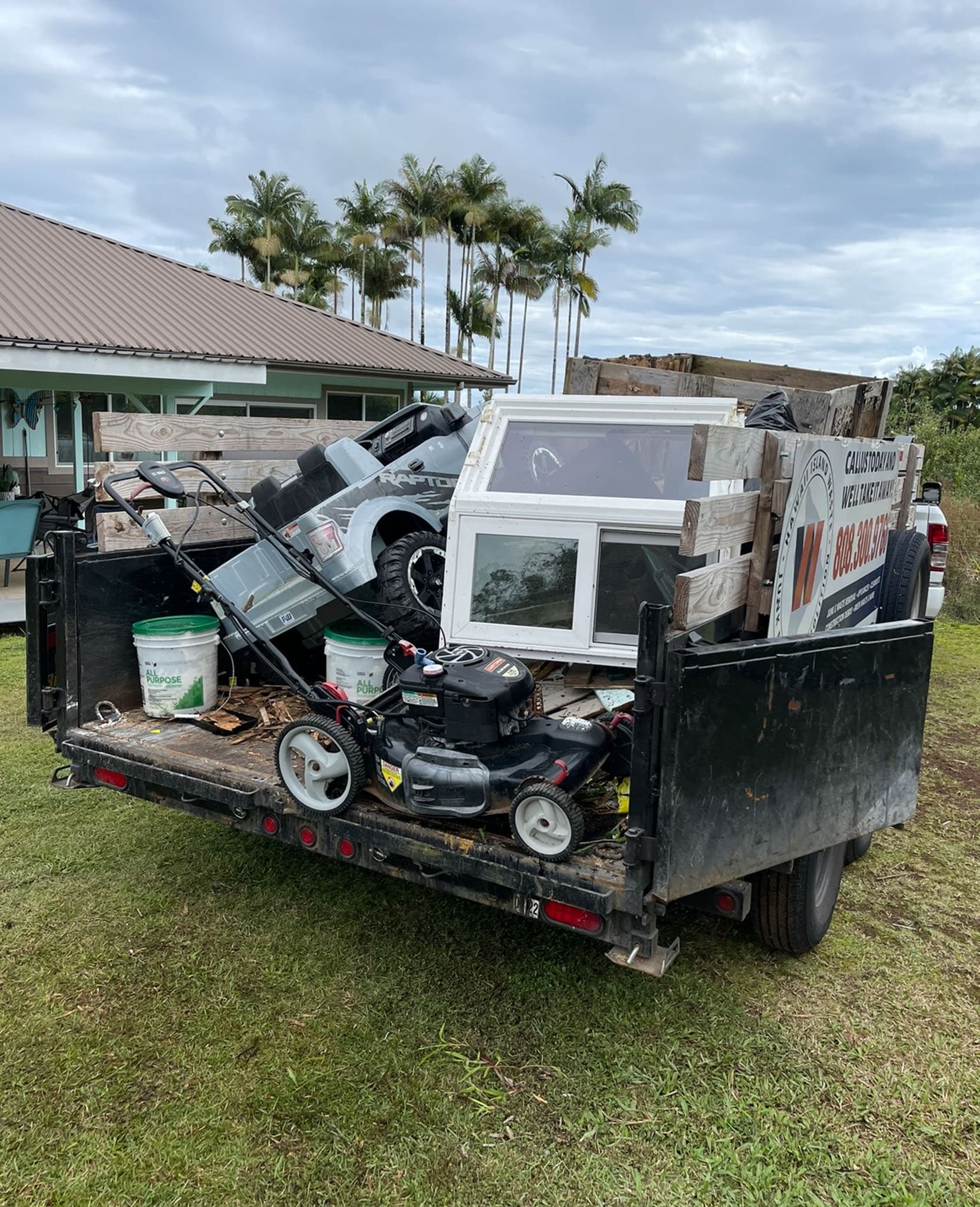 Hawaii Island Waste cleanout in progress