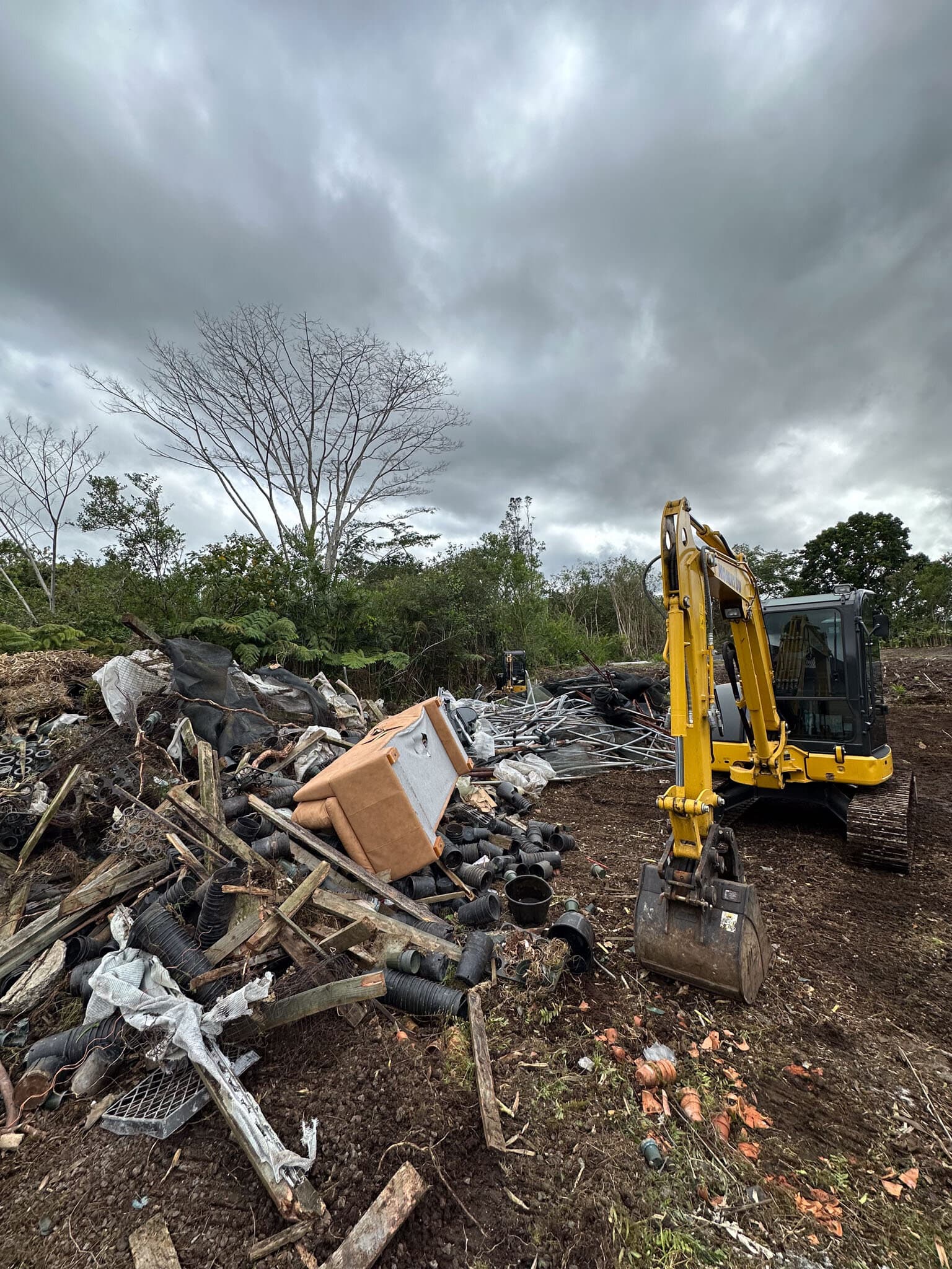 Hawaii Island Waste cleanout in progress